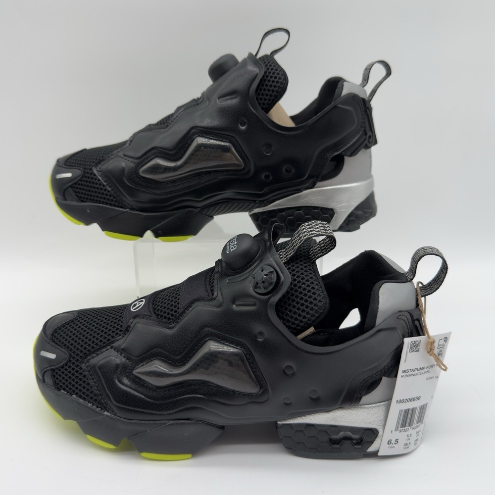 Reebok INSTAPUMP FURY 94 Running Shoes Men's Size 6.5 Blk/Gry/Lme - Picture 9 of 16